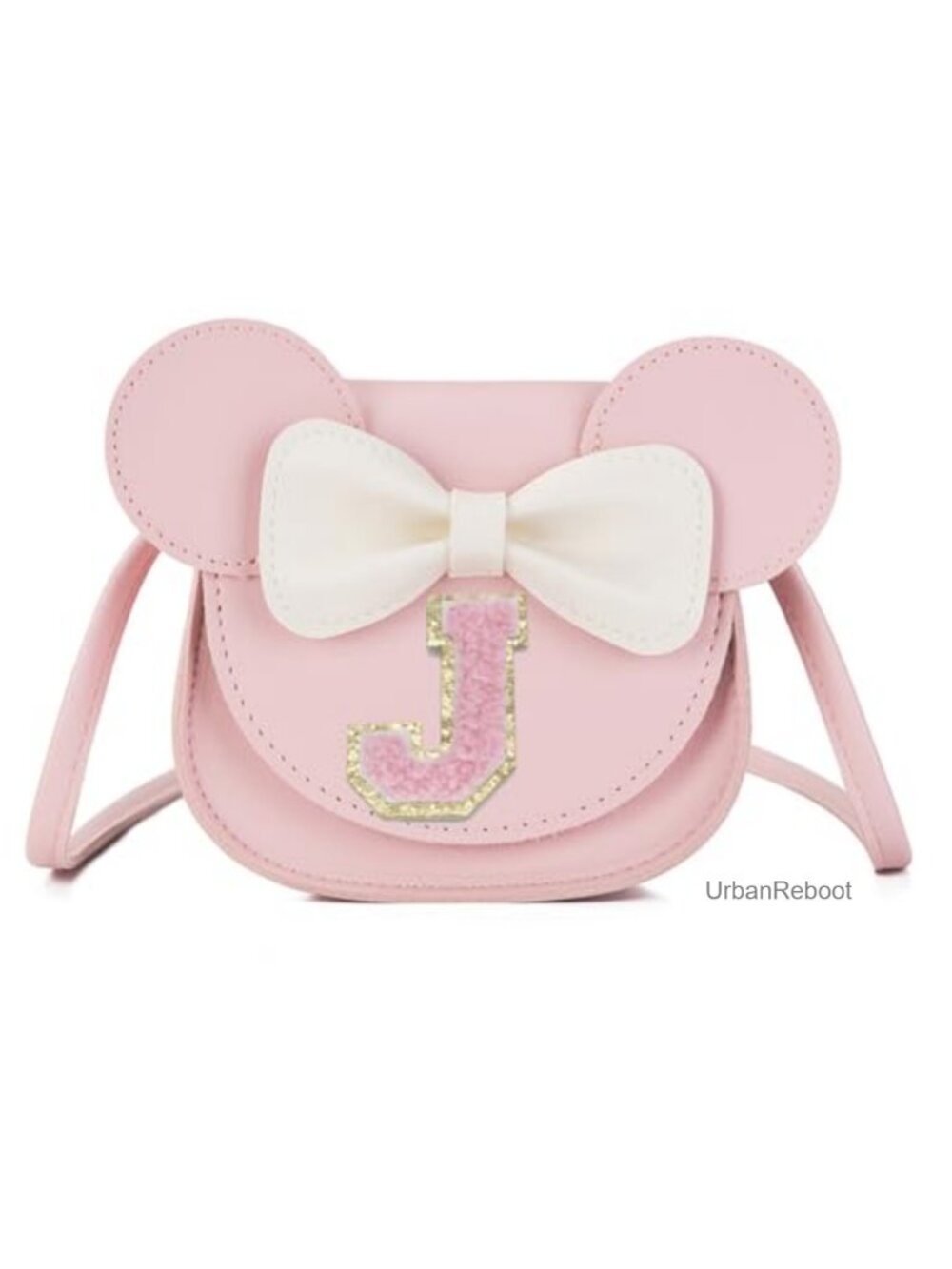 Girls Mini PU Leather Crossbody Purse Cute Bowknot Coin Bag